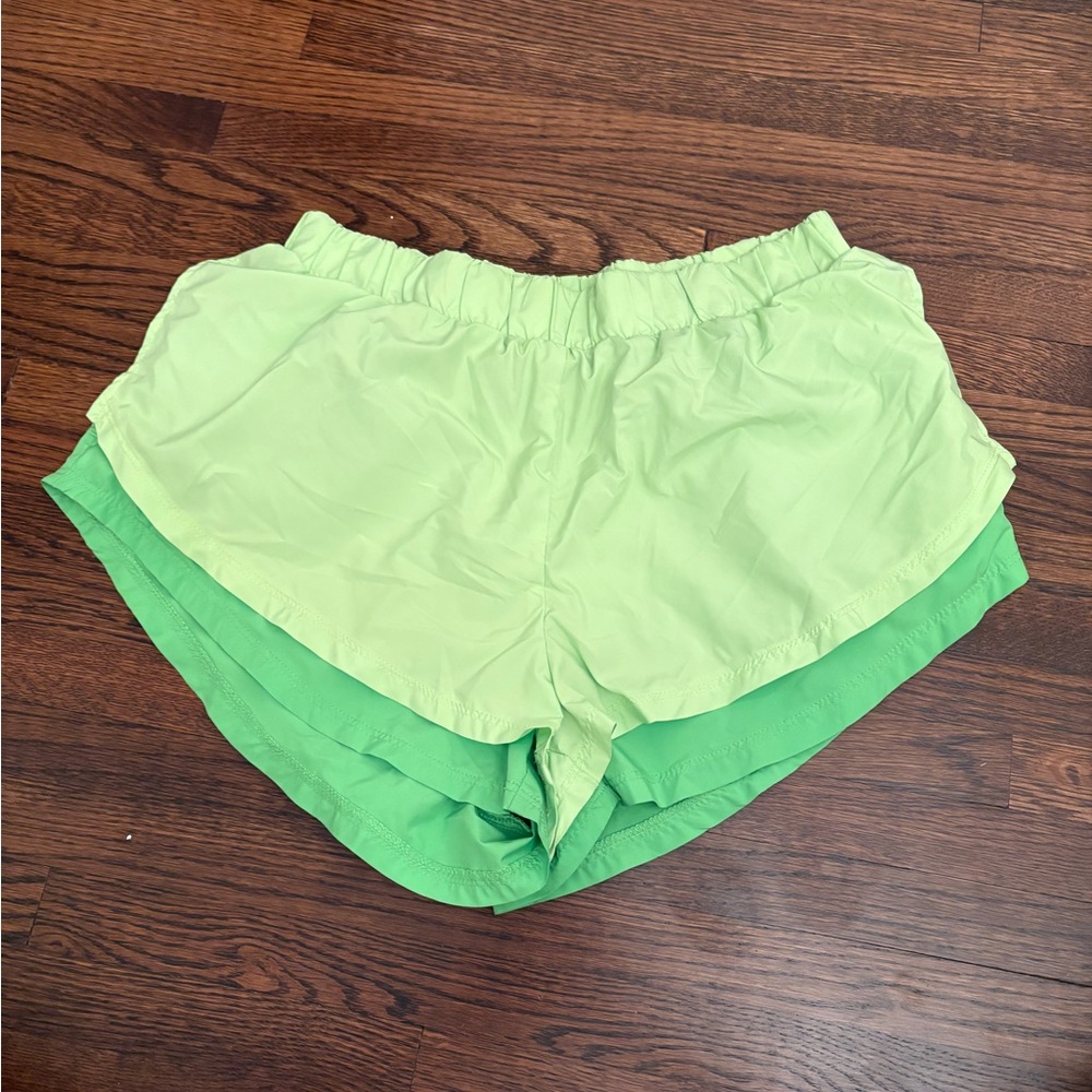 Green Women's Athletic Shorts